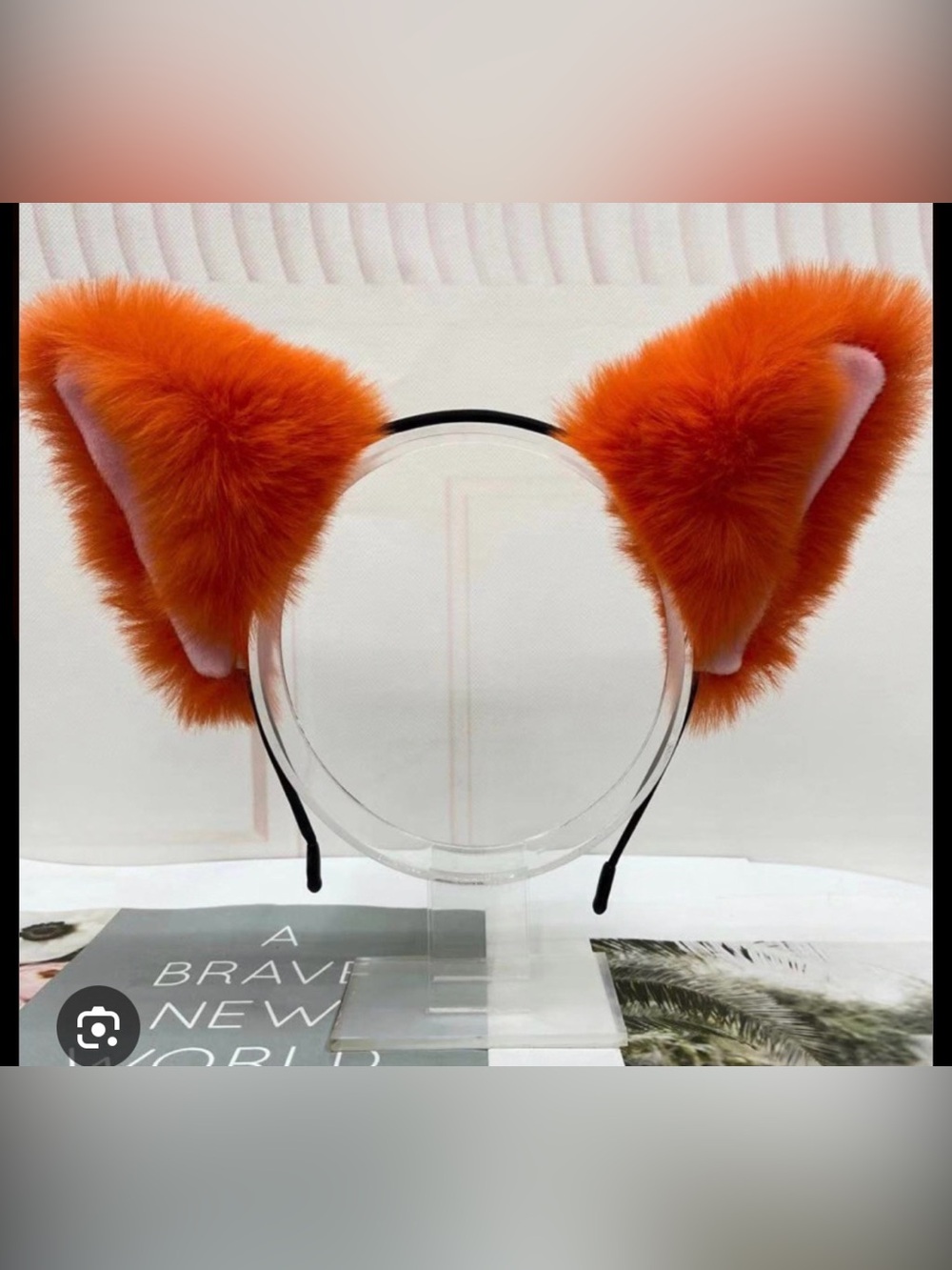 Faux Fur Orange Cat Ear Headband